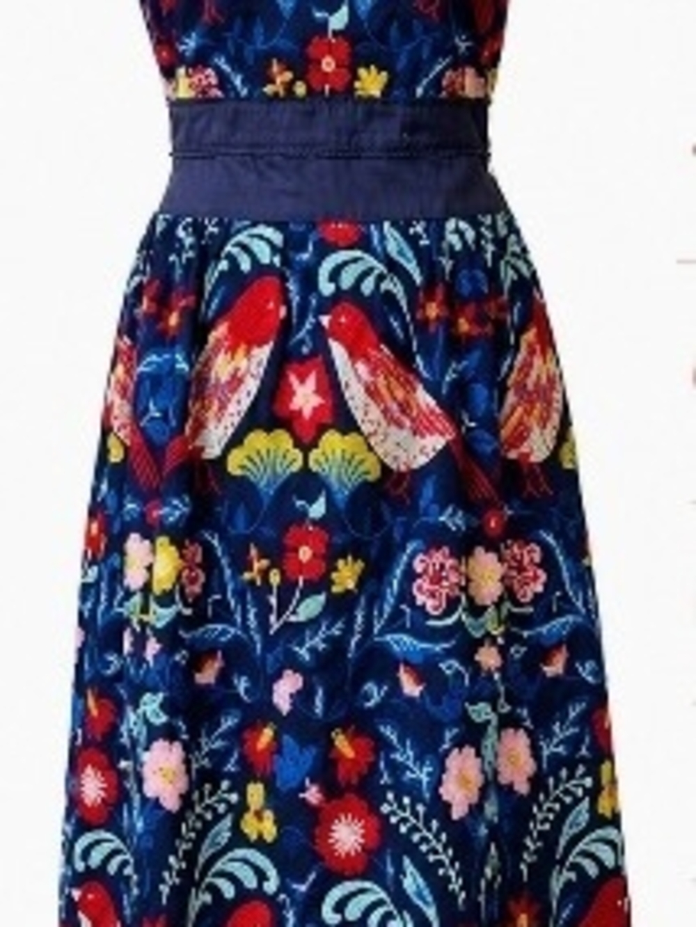 Adelyn Rae Navy Dress with Multicolor Floral Embroidery